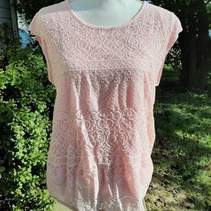 Pink Lace Top